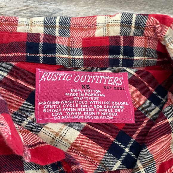 Rustic Outfitters Plaid Button Down NWT - Picture 7 of 9